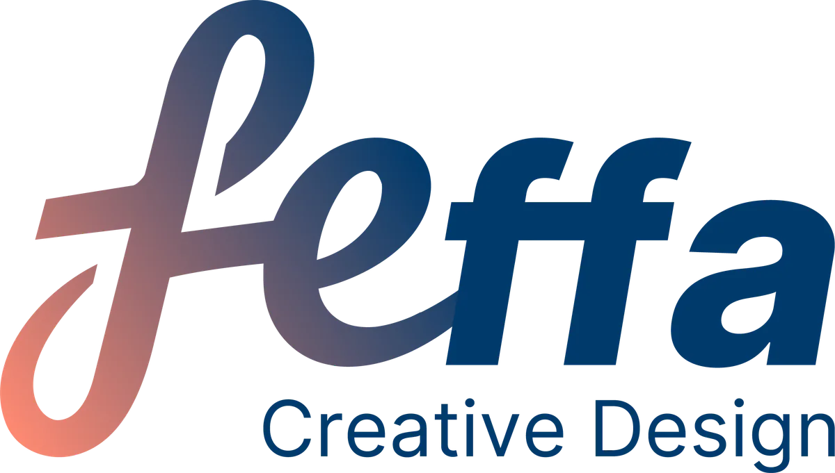 Logo principal azul de Feffa Creative Design