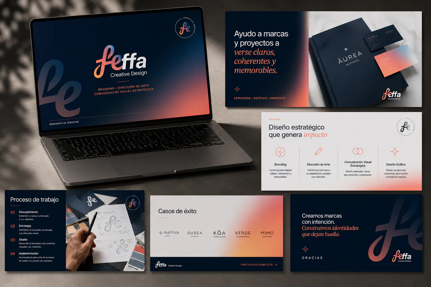Aplicación de Feffa Creative Design en presentaciones y propuestas